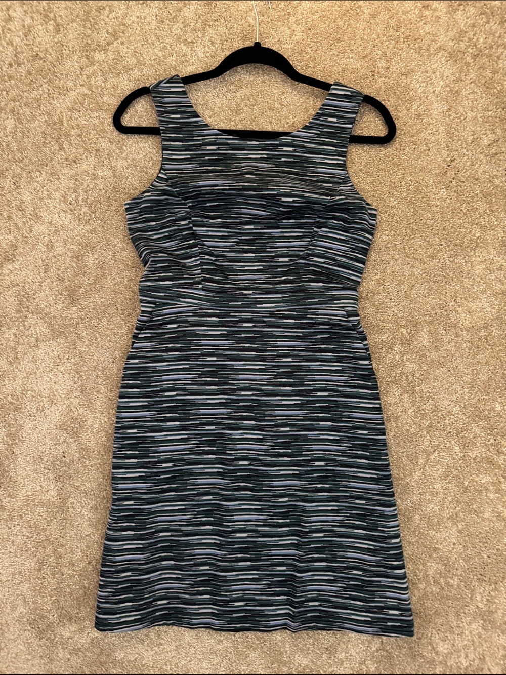 The Limited Striped Sheath Dress - Blue and Gray